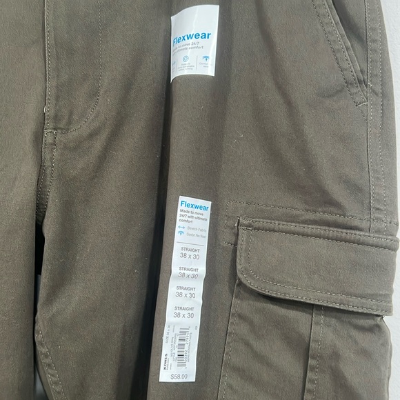 Men's Sonoma Olive Green Flexwear Casual Straight Leg Pants 38/30 NWT - Picture 3 of 5